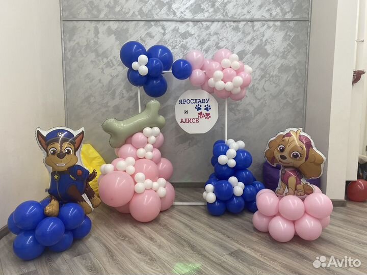 Оформление воздушными шарами,примеры могу выслать