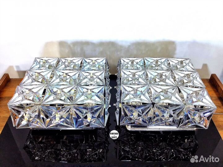 Люстра потолочная хрустальная квадрат СССР 80-е гг