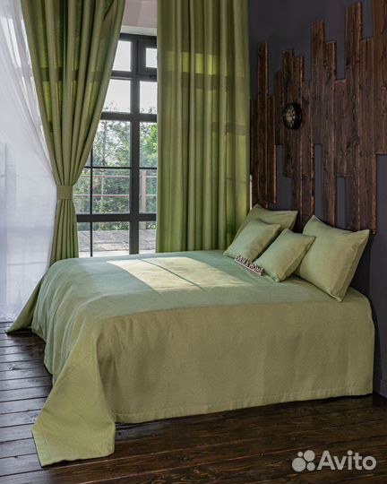 Покрывало Орфей лайм новое плед на кровать