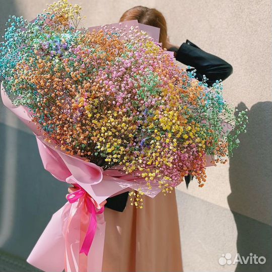 Букеты из разных цветов гипсофилы с доставкой