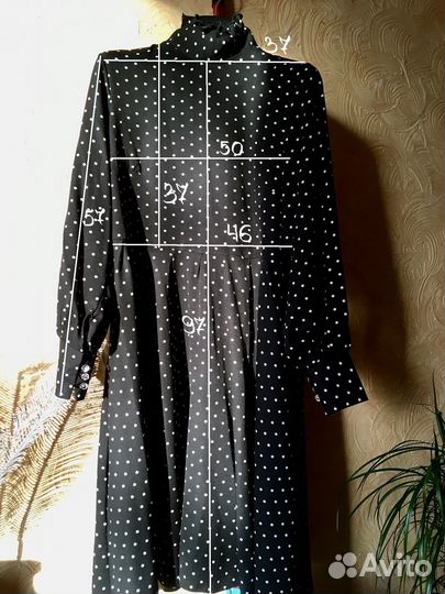 Платье в горох 48 размер
