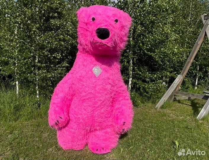 Ростовая кукла Костюм аниматора Розовый медведь