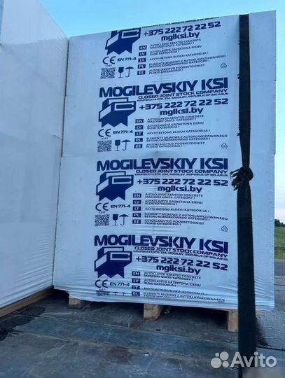 Газобетонный блок Могилев 500x400x100 мм