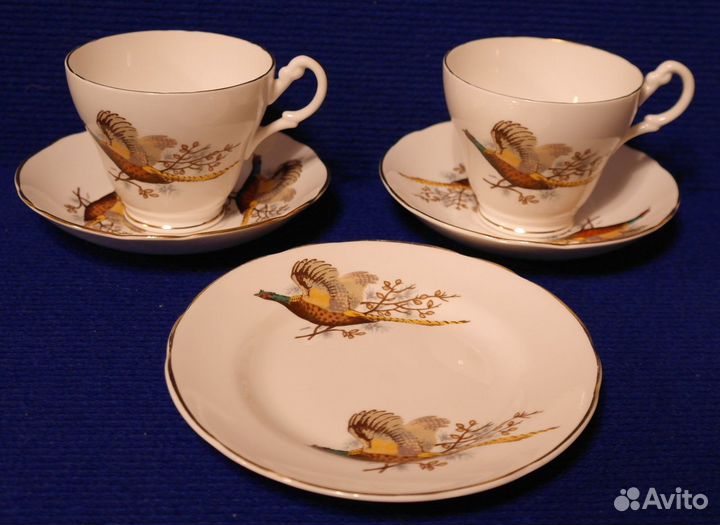 Чайные пары Royal Stuart Костяной фарфор 1950-60гг