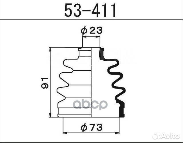 Пыльник внешн ШРУСа (d20 D68 H88) Honda 53-4