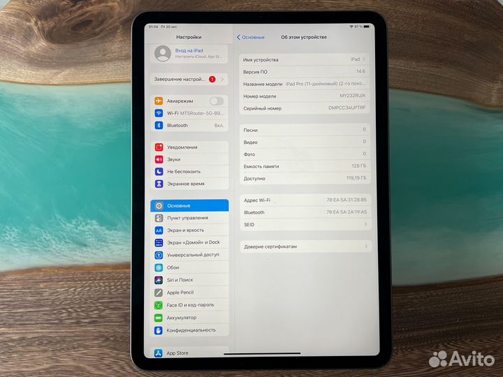 iPad Pro 11 2020 128gb Wi-Fi (40 циклов) Как Новый