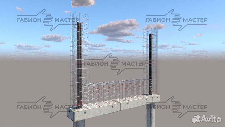 Забор из габионов