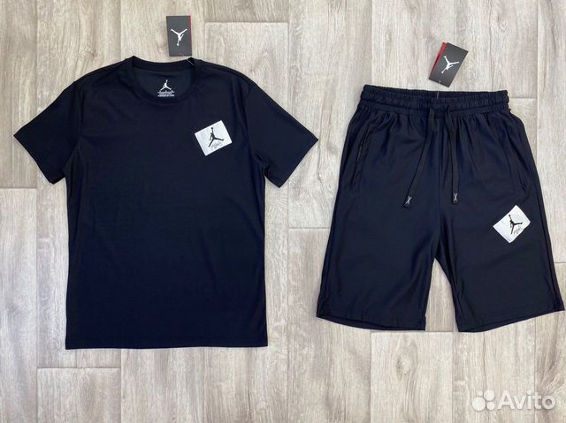Костюм Jordan шорты и футболка мужской черный