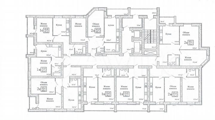 2-к. квартира, 70 м², 12/16 эт.