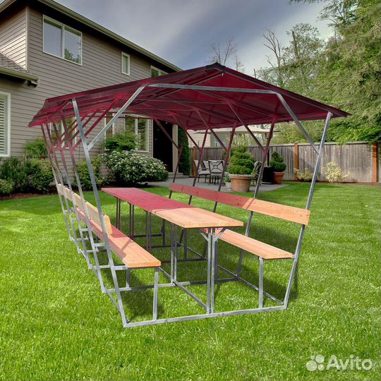 Беседка Ландыш 8м с поликарбонатом