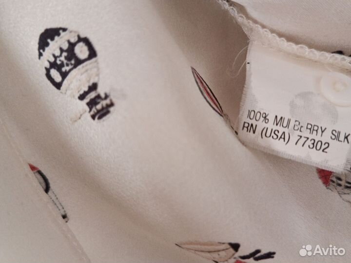 Блузка из шёлка тутового шелкопряда, xs