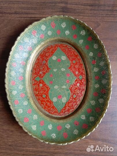 Блюдо ваза индийская латунь СССР