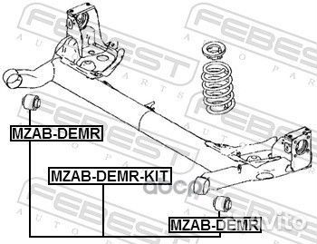 Сайлентблок балки моста зад прав/лев mazda