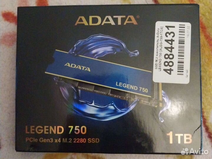 1024 гб SSD M.2 накопитель adata legend 750