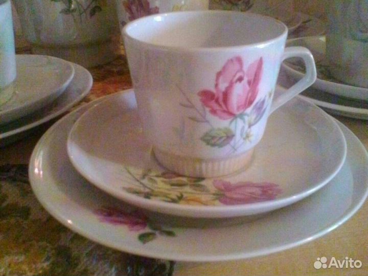 Сервиз кофейный розы, гдр