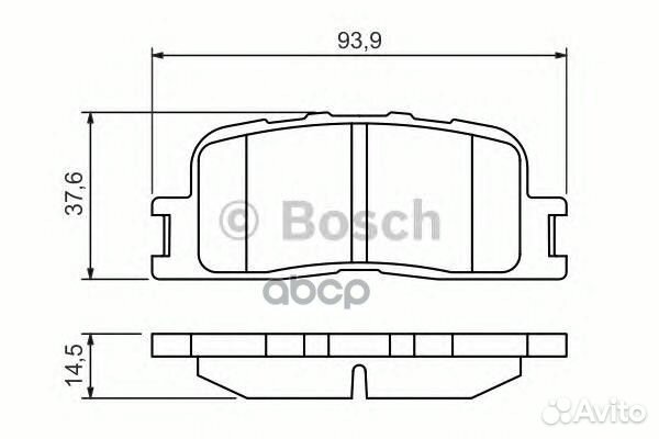 Колодки тормозные задние дисковые к-кт '0986494