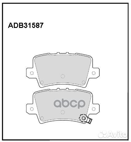 Колодки тормозные дисковые зад ADB31587 ALL