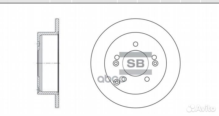 Диск тормозной задний tucson 2WD SD1024 Sangsin