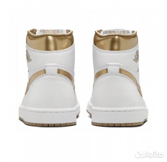 Air Jordan 1 White and Gold Оригинал