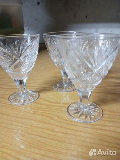 Хрустальные рюмки на ножке СССР
