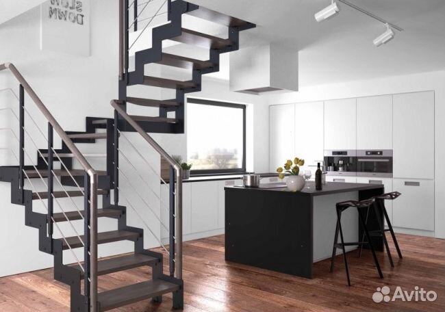 Лестница металлокаркас