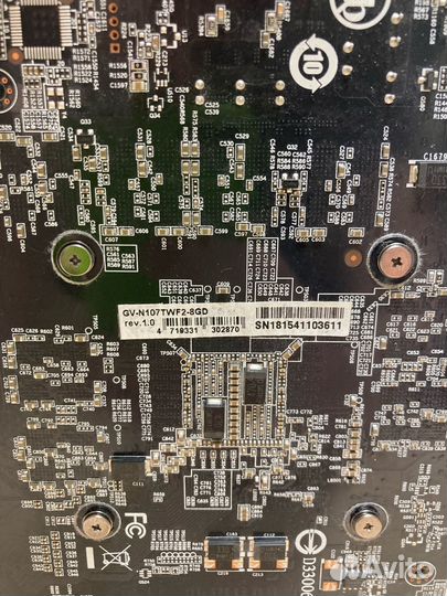 Видеокарта Gigabyte 1070ti 8гб gddr5