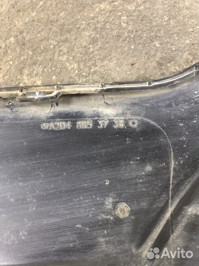 Накладка на задний бампер mercedes w204