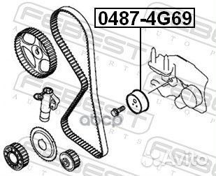 Ролик ремня грм натяжной 0487-4G69 Febest