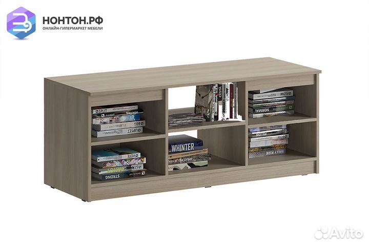 Тв-тумба Челси белый глянец / дуб сонома