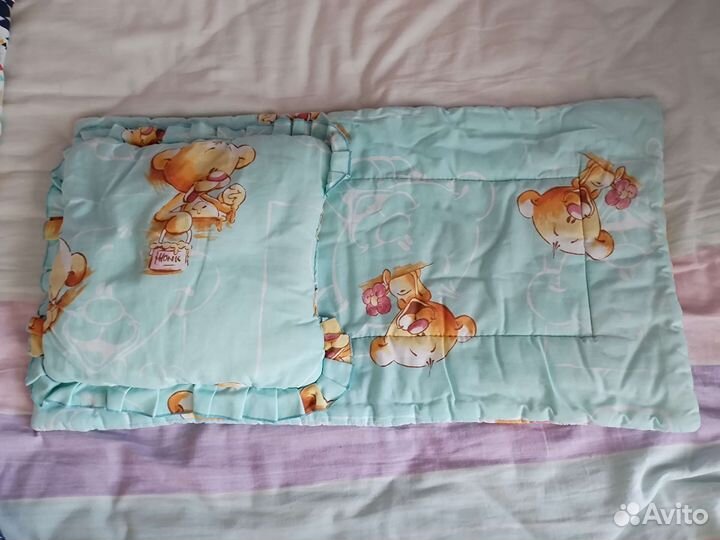 Матрас и подушка в коляску