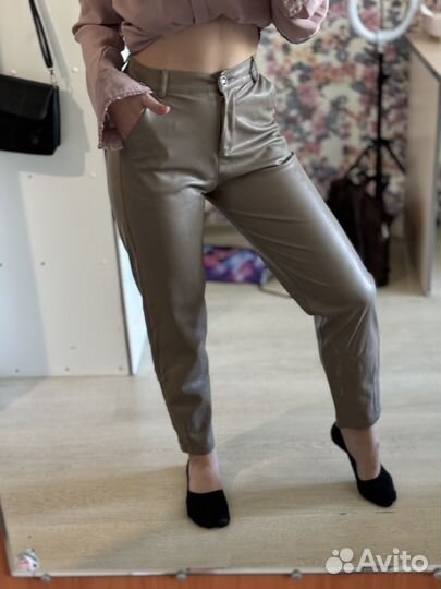 Кожаные брюки М