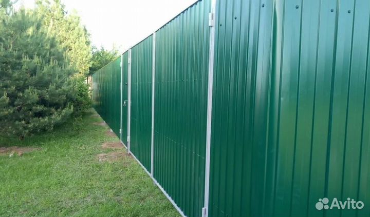 Откатные ворота металлические прочные