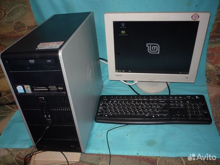 Компьютер нр с монитором и клавиатурой рабочий