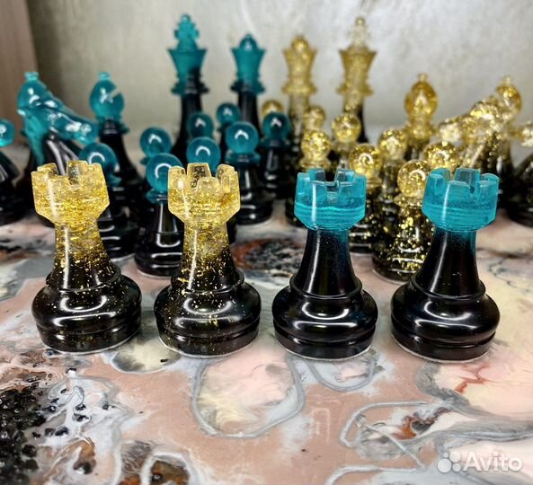 Шахматные фигуры из смолы эпоксидной