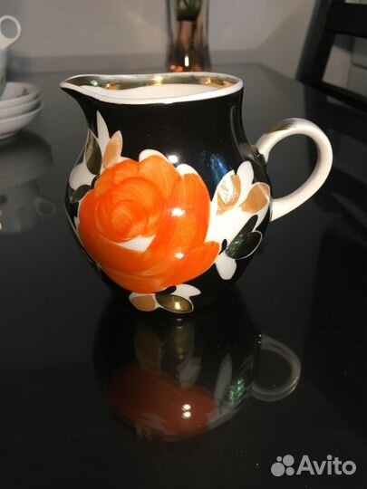 Чайные пары, сливочник Дулёво и сахарница лфз