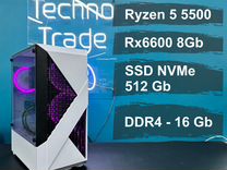 Игровой пк Ryzen 5 5500 RX 6600 NVMe 512Gb