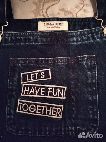 Сарафан джинсовый р.164