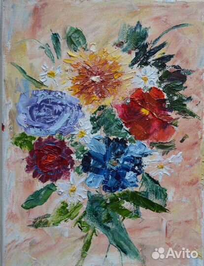 Картина цветы полевые букет