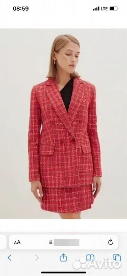 Твидовый костюм размер 40-42