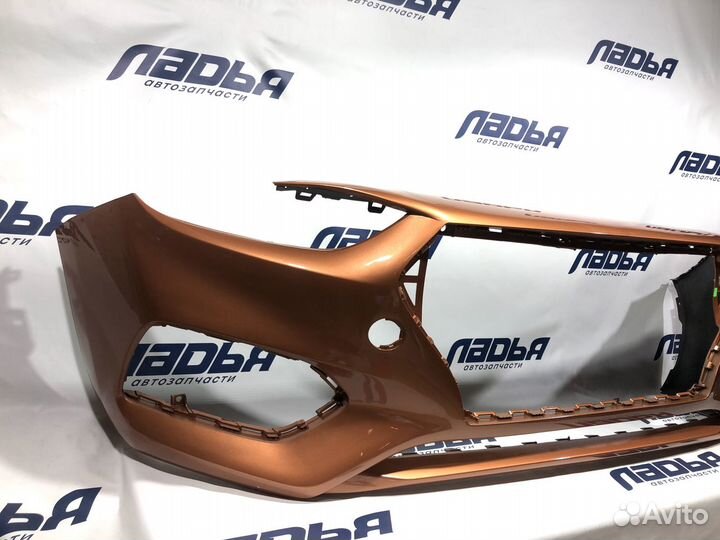 Бампер Hyundai Solaris(17) передний Оранжевый SN4