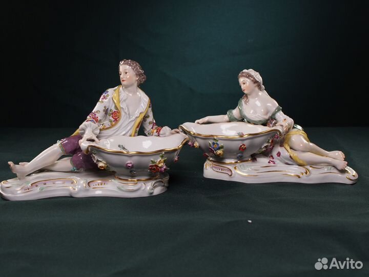 Meissen. Фарфоровые статуэтки-солонки. Германия