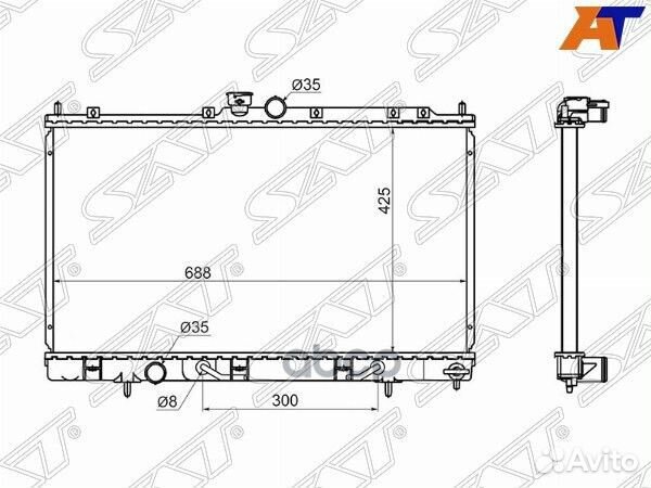 Радиатор mitsubishi outlander/airtrek 4G63T/4G9