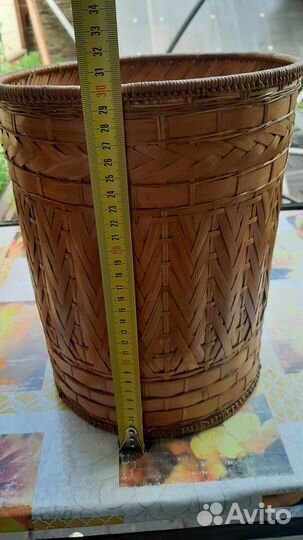 Декоративная плетёная корзина СССР