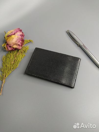 Визитница натуральная кожа роспись акрилом