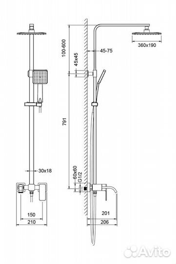 Душевая стойка Timo Selene SX-1013/00