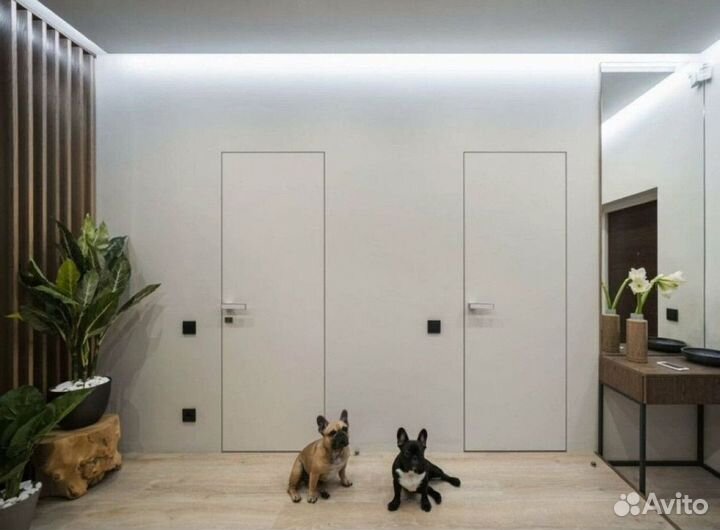 Скрытые межкомнатные двери под отделку