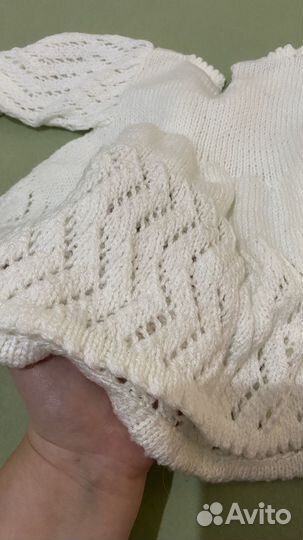 Вязаное платье детское 80