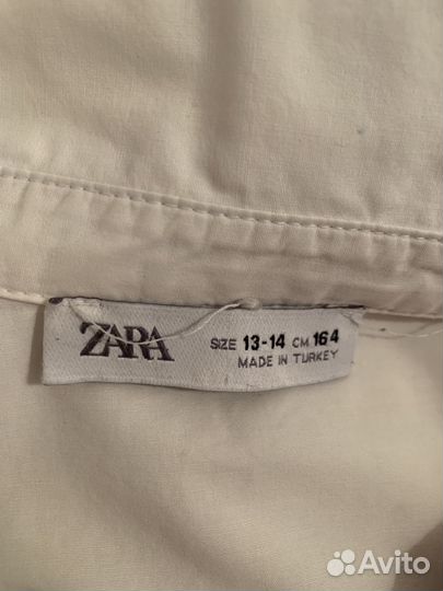 Рубашка белая школьная 164