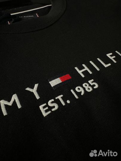 Свитшот Tommy Hilfiger 1985 черный мужской