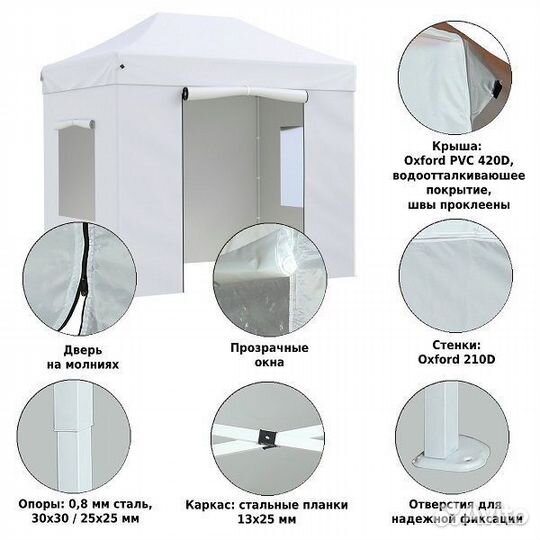 Тент шатер автоматический 3х2